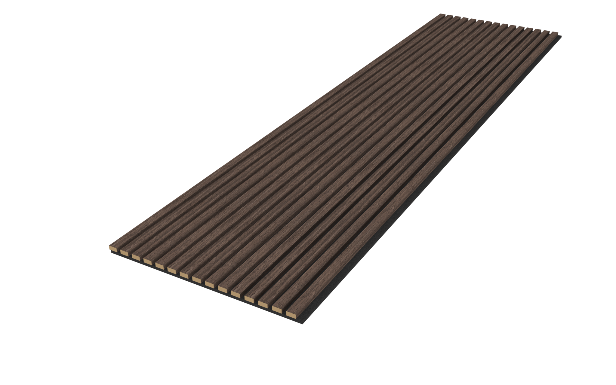 Akupanel - Eiken Dark Walnoot - 270 x 60 cm - Lattenwand - Akoestische wandpanelen