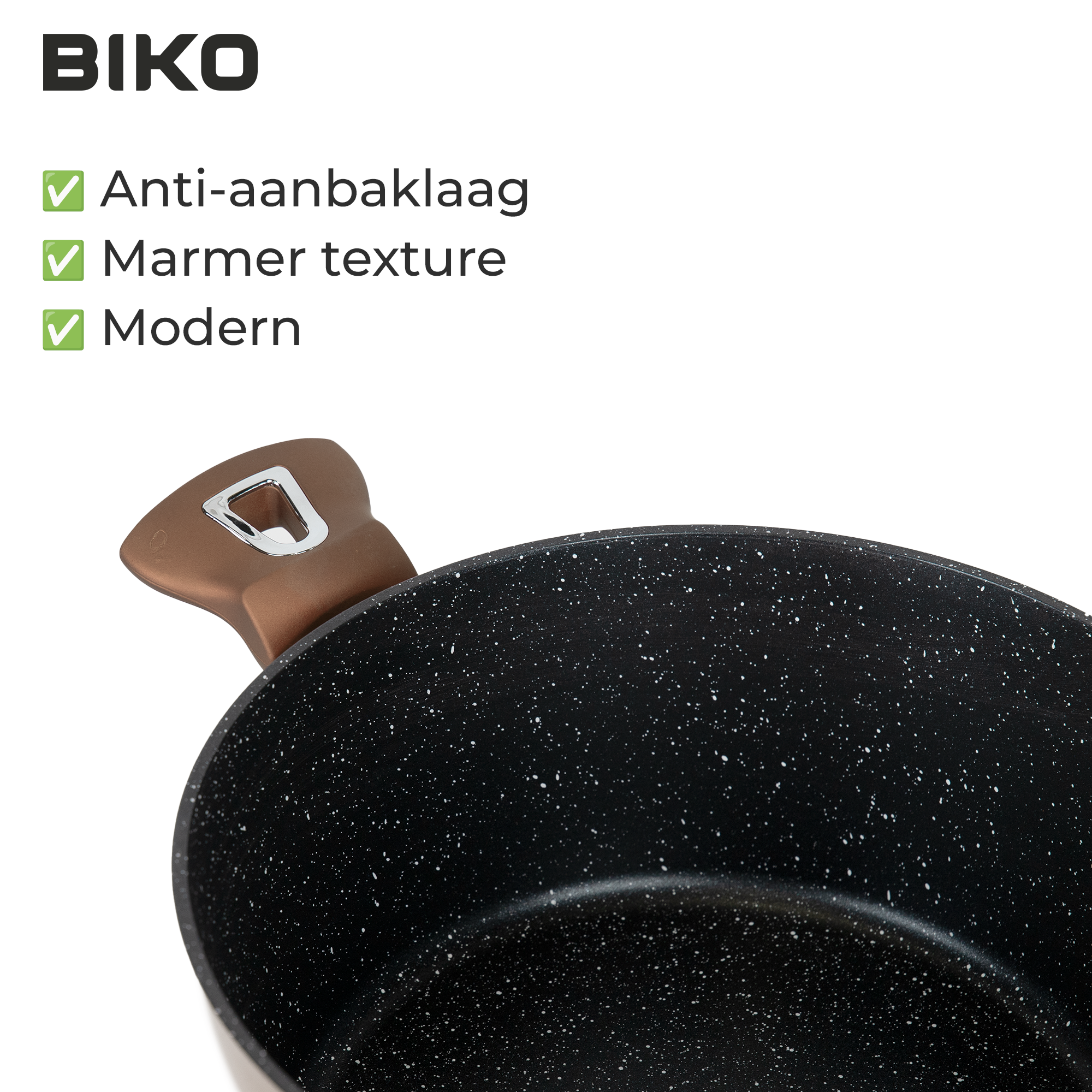 Pannenset Profiline 10 delig met anti-aanbaklaag - Koper