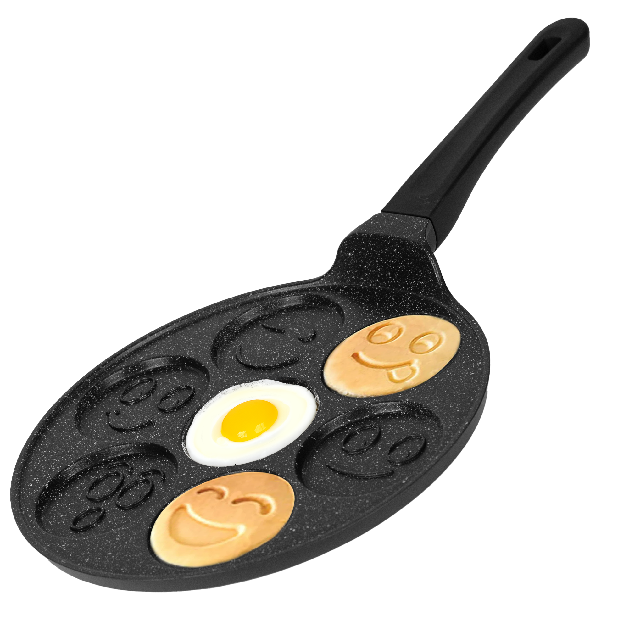 Pancake pan Smiley - Baghrir - Marmercoating met anti-aanbaklaag - Ø 26,5 cm