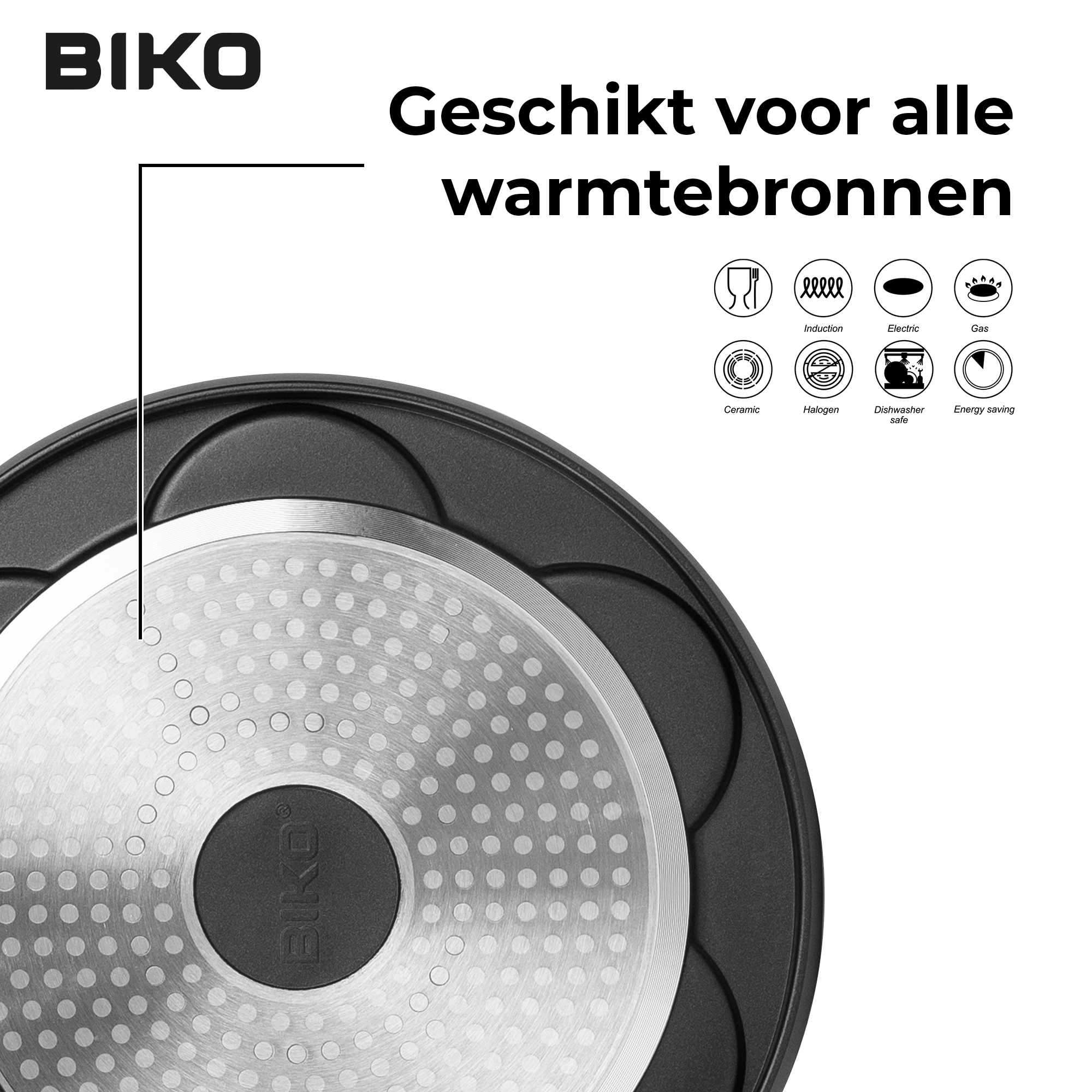 Pancake pan Smiley - Baghrir - Marmercoating met anti-aanbaklaag - Ø 26,5 cm
