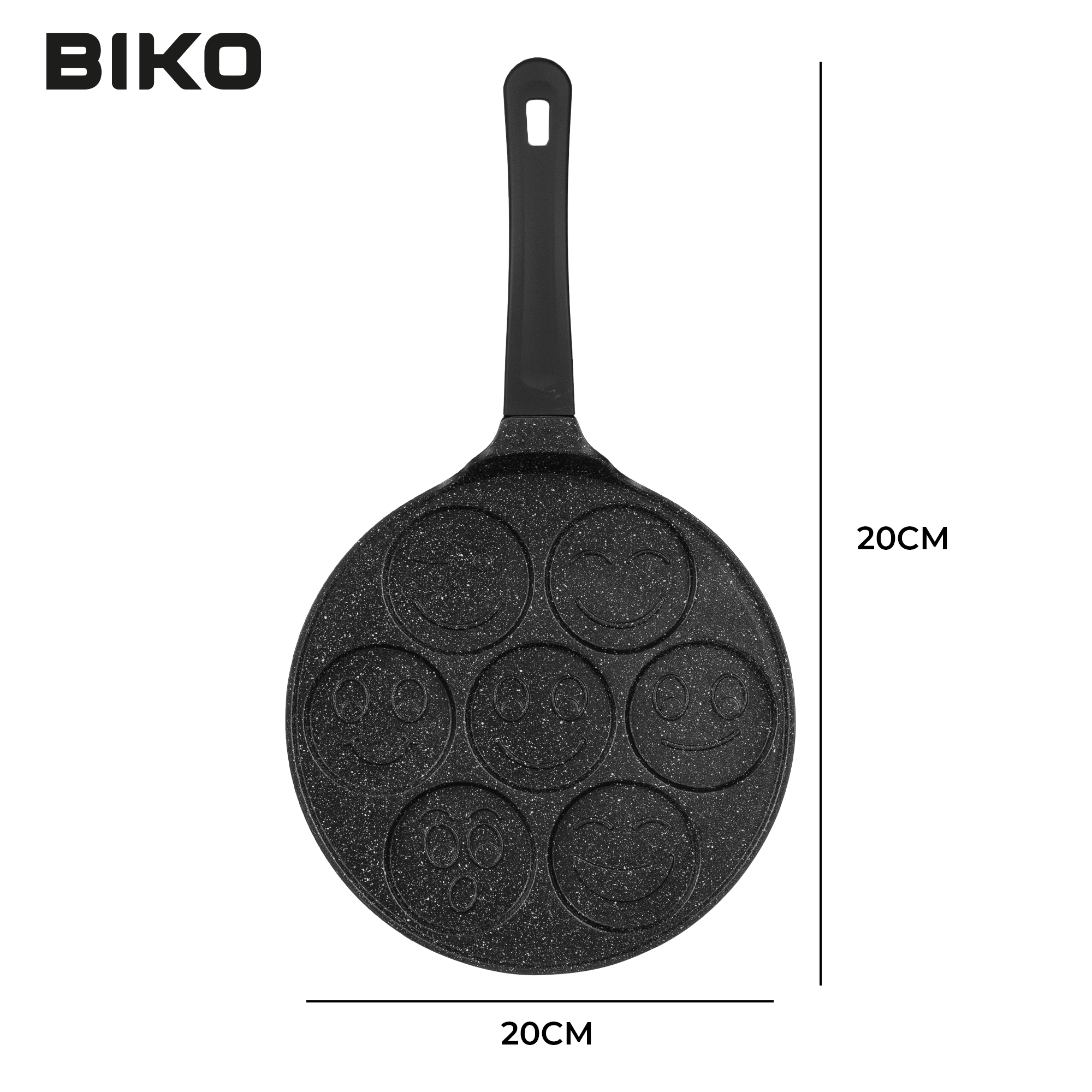 Pancake pan Smiley - Baghrir - Marmercoating met anti-aanbaklaag - Ø 26,5 cm