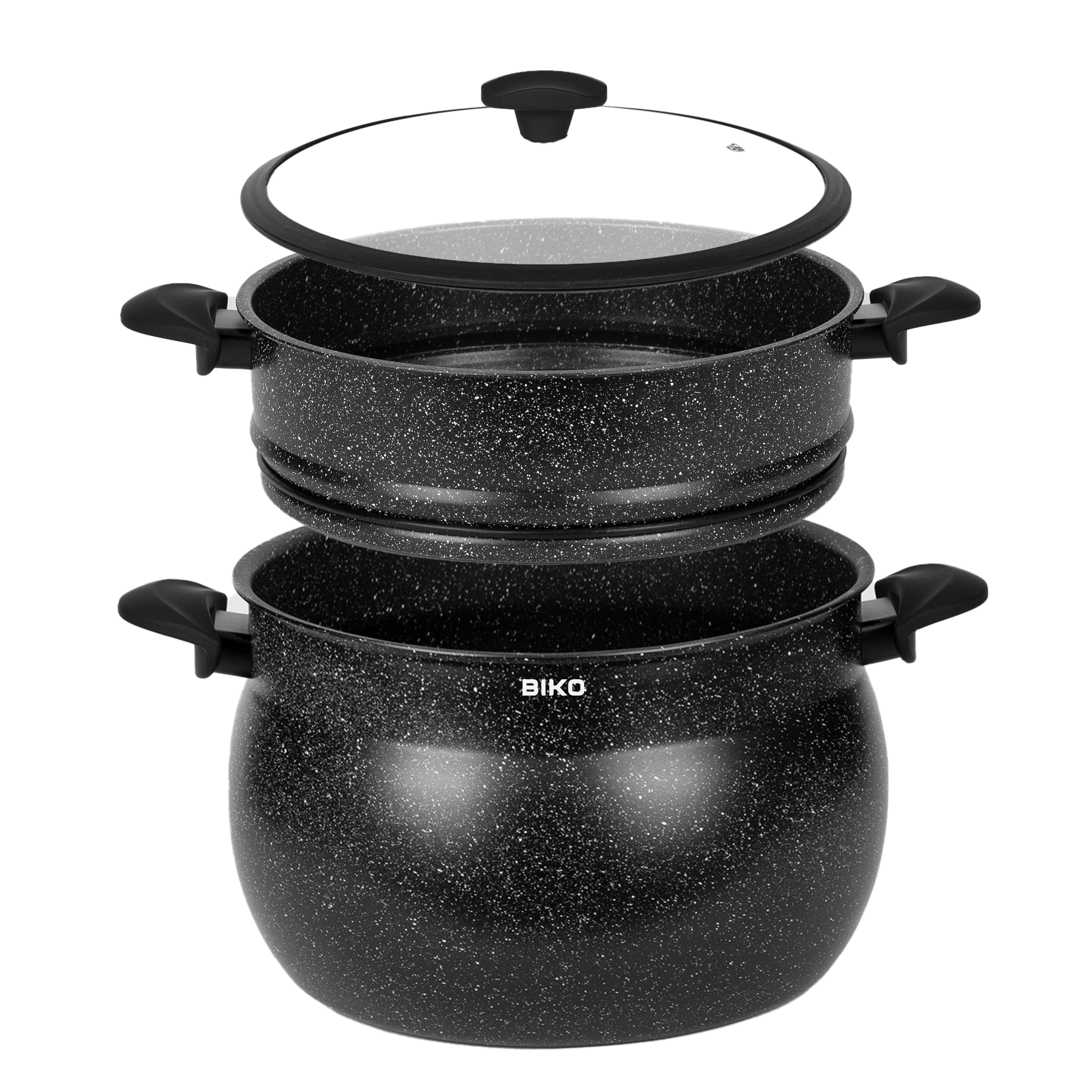 Couscouspan - Stoompan - Marmeren coating - 12 Liter - Ø 24 cm