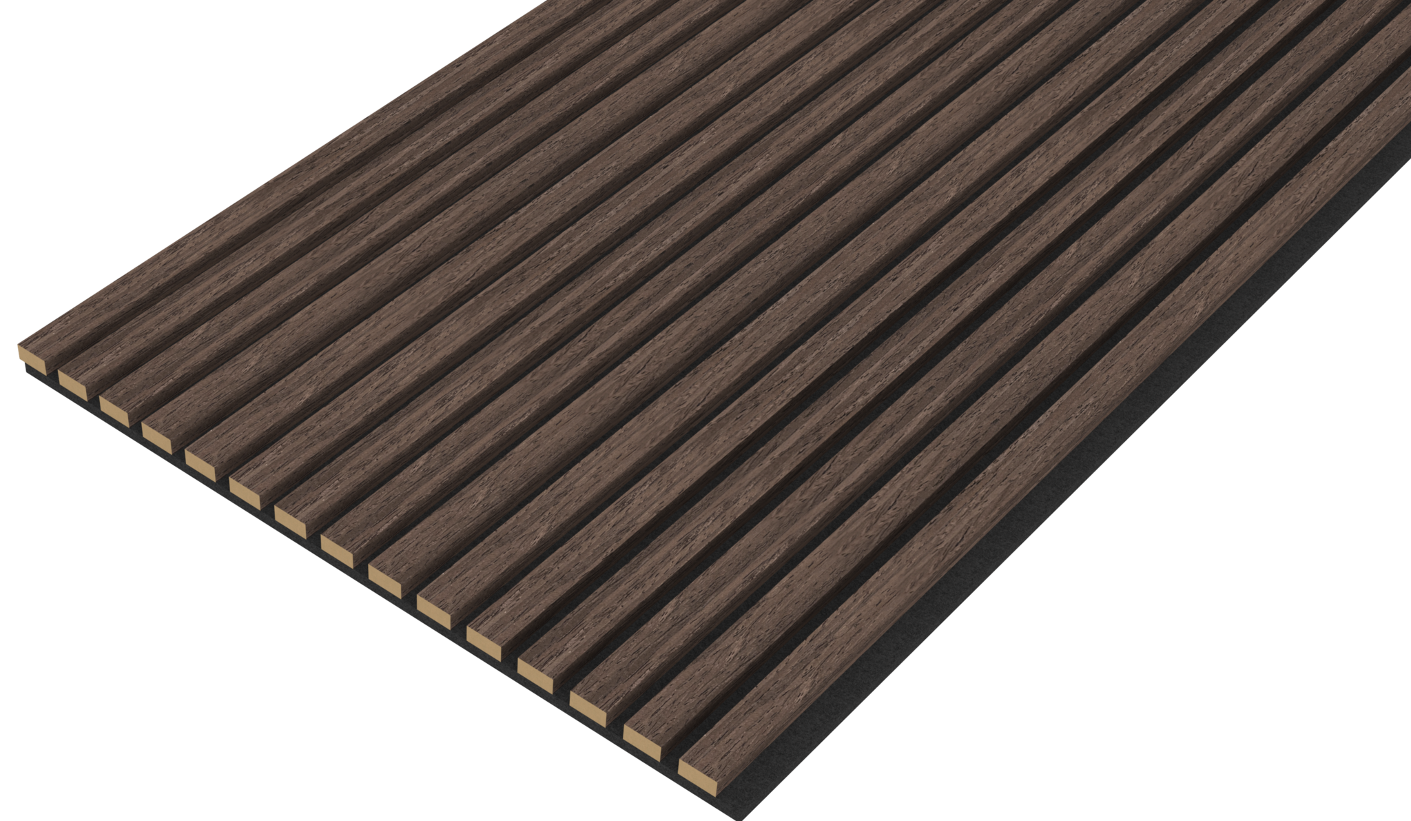 Akupanel - Eiken Dark Walnoot - 270 x 60 cm - Lattenwand - Akoestische wandpanelen