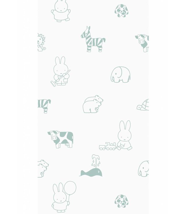 Miffy Wallpaper Animals Green 97 4 X 280 Cm Kek Amsterdam