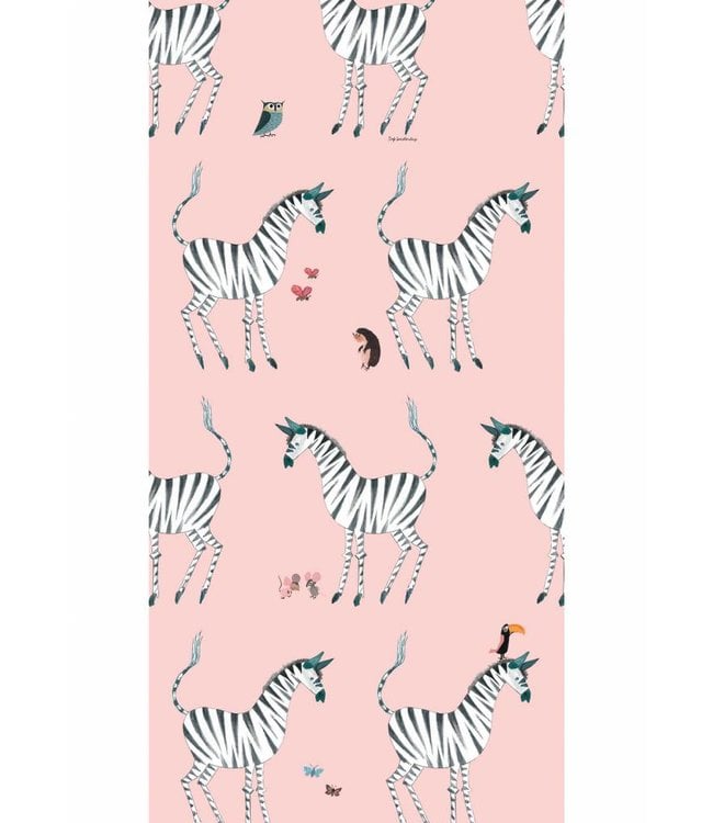 Tapete Fur Kinderzimmer Zebra Rosa 97 4 X 280 Cm Kek Amsterdam