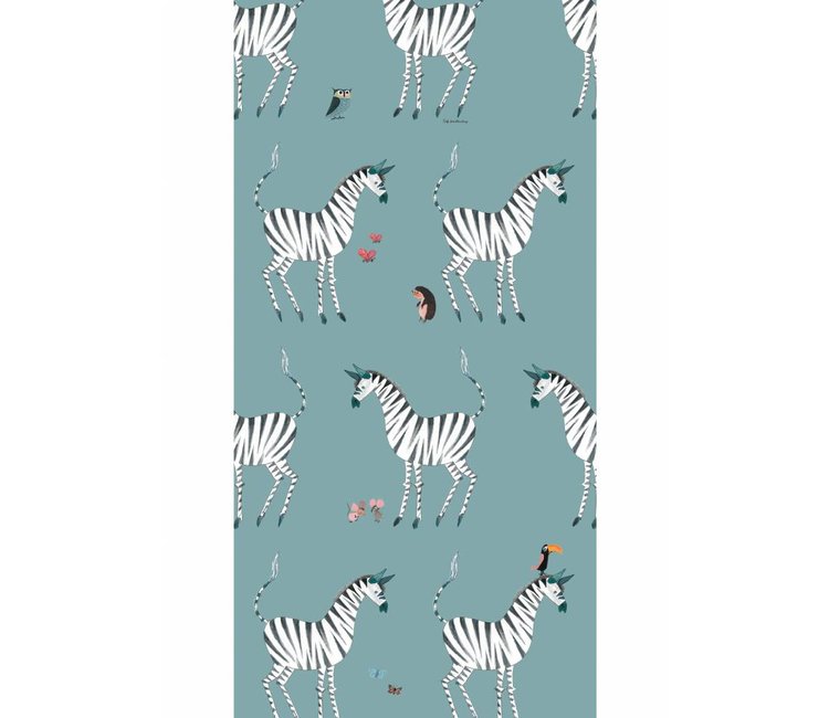 Tapete Fur Kinderzimmer Zebra Petrol 97 4 X 280 Cm Kek Amsterdam