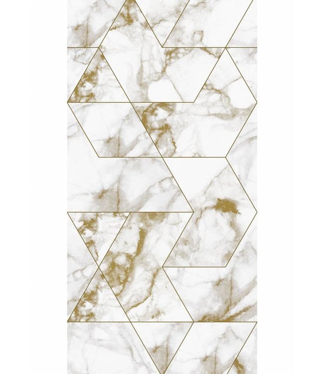 Wallpaper Marble Mosaic Gold 97.4 x 280 cm - KEK Amsterdam