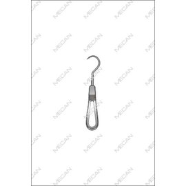 Ligament geleider 30mm, 170mm Gebogen ligament geleider met klein oog