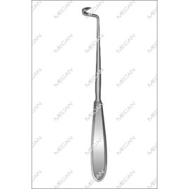 Ligatuur naald Deschamp 210mm scherp links , Gebogen naar links voor de rechter hand