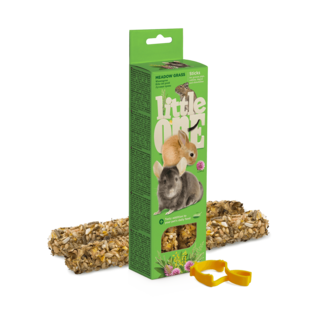 Little One Little One sticks voor cavia's, konijnen, degoes en chinchilla's met weidegras, 2x55 g