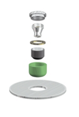 ALPHADENT NV OL 0895 TI - CEKA AXIAL REVERSE M3: Matrize zum Einkleben in Stiftwurzelkappen oder in Stegkonstruktionen. Patrize zur Verankerung in Kunststoff.