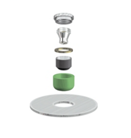 ALPHADENT NV OL 0895 TI - CEKA AXIAL REVERSE M3 & CAD/CAM - Matrize zum Einkleben. Patrize zur Verankerung in Kunststoff.