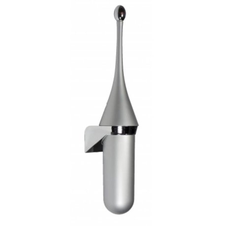 PlastiQline  Toilet brush holder plastic - stainless steel look