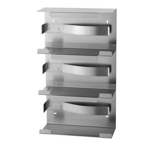 MediQo-line Distributeur de gants trio en acier inoxydable