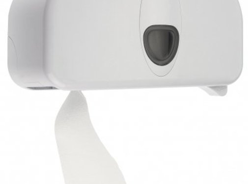 PlastiQline 2020 Support à 2 rouleaux en plastique blanc (sans tube)