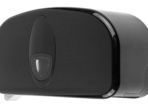 PlastiQline 2020 2rolshouder kunststof zwart (kokerloos)