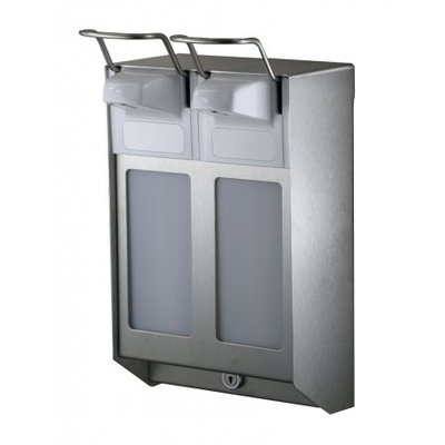 MediQo-line DUO Soap & disinfectant dispenser 500 ml KB stainless steel