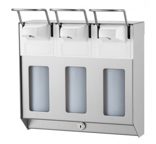 MediQo-line TRIO Soap & disinfectant dispenser 500 ml KB stainless steel