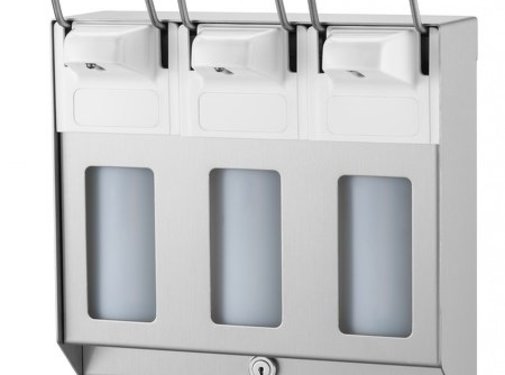 MediQo-line TRIO Zeep- & desinfectiemiddeldispenser 500 ml KB RVS