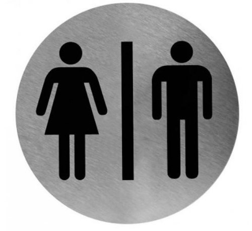 Mediclinics Pictogram man/vrouw RVS