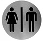 Pictogram man/vrouw RVS