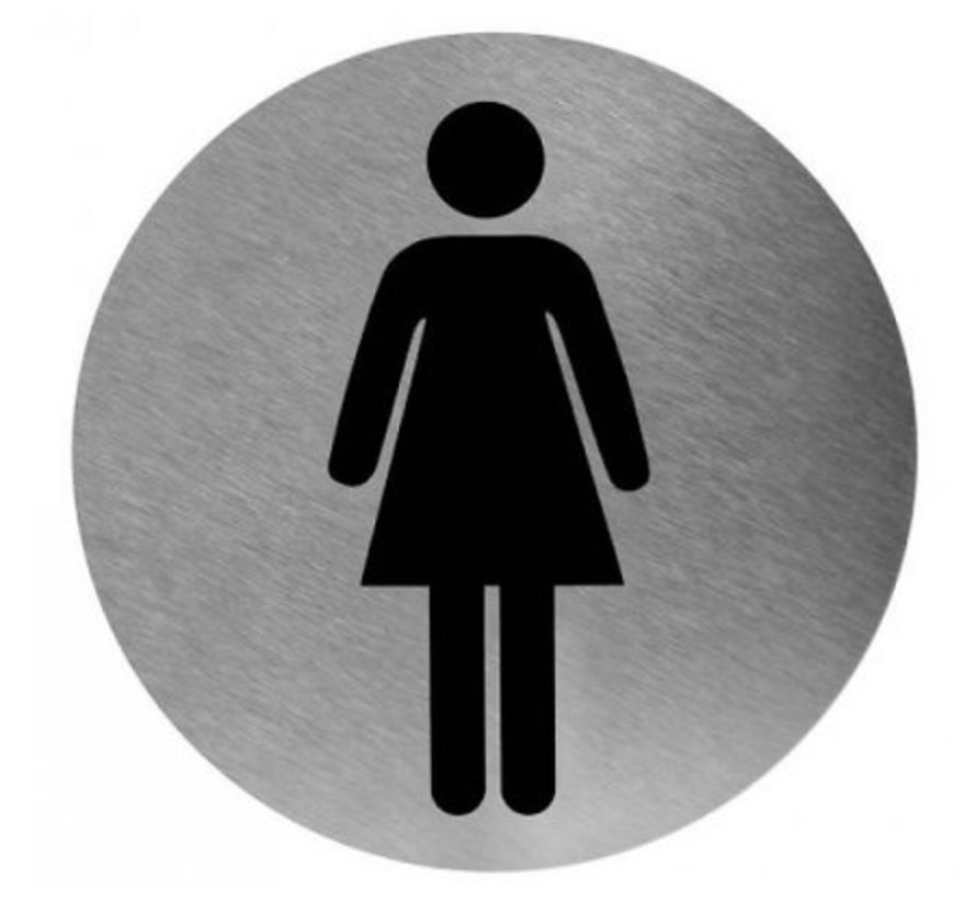 Pictogram vrouw RVS