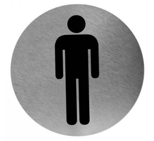 Mediclinics Pictogram man stainless steel