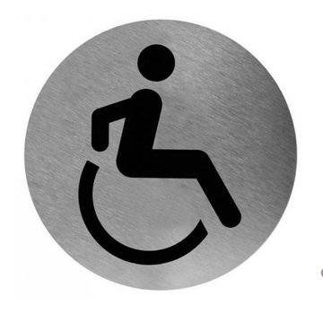 Mediclinics Pictogram disabled toilet stainless steel