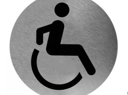 Mediclinics Pictogram invalide toilet RVS