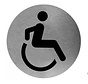 Pictogram disabled toilet stainless steel