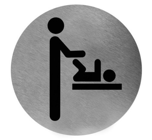 Mediclinics Pictogram luierverschoning RVS