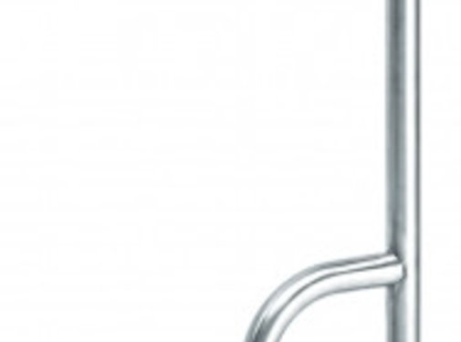 MediQo-line Wall -> floor handle stainless steel with extra rod - right