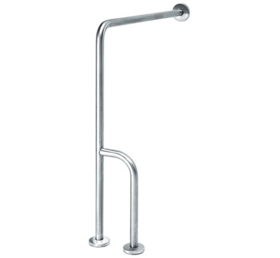 Mur -> Poignée de sol en acier inoxydable avec tige supplémentaire - gauche