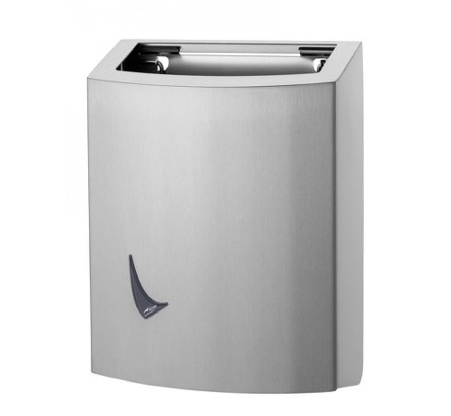 Poubelle ouverte Wings 9 litres inox