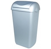 PlastiQline  Waste bin plastic stainless steel look 23 liter swing