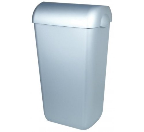 PlastiQline Poubelle en plastique en acier inoxydable 43 litres ouverte