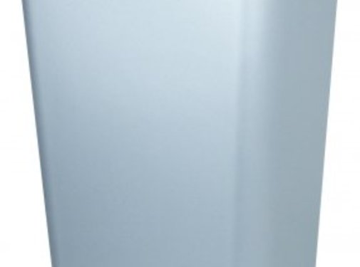 PlastiQline Afvalbak kunststof RVS look 43 liter open