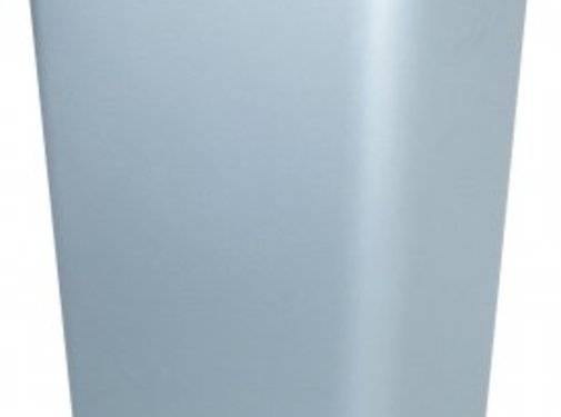 PlastiQline  Waste bin plastic stainless steel look 43 liter swing