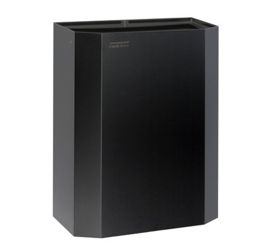 Waste bin open 25 liters black