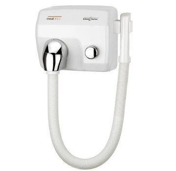 Mediclinics Bouton poussoir seche cheveux blanc avec tuyau