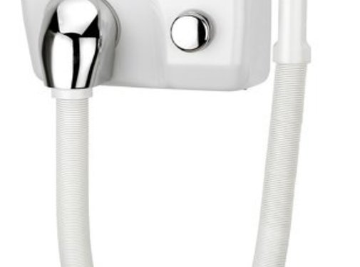 Mediclinics Hair dryer push button white with hose