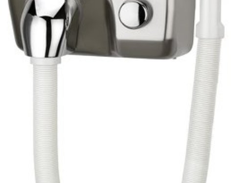 Mediclinics Haardroger drukknop RVS look met slang