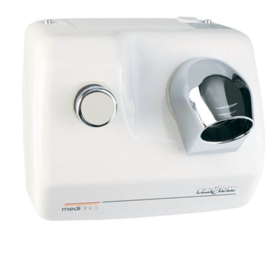 Hair dryer push button white