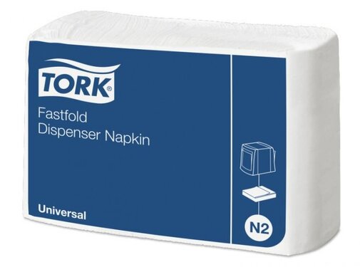 Tork Fastfold Servetten wit 1laags