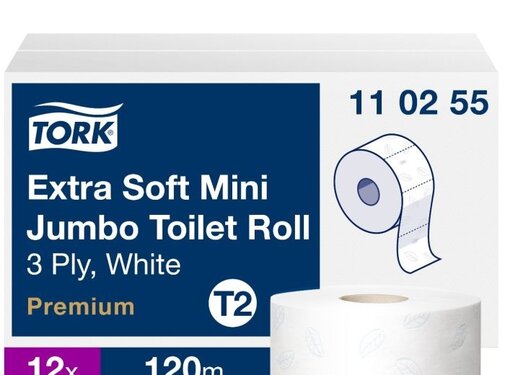 Tork Extra soft mini jumbo rolls premium 3-ply