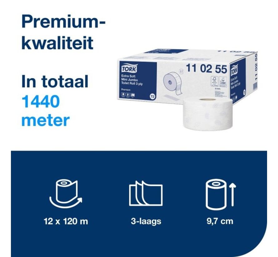 Premium Mini Jumbo Toiletpapier T2 - 110255