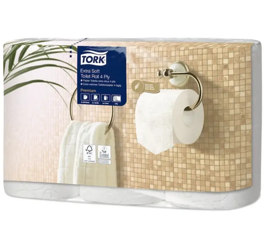 Toilet paper T4 Premium 4-ply 150 sheets white - 110406