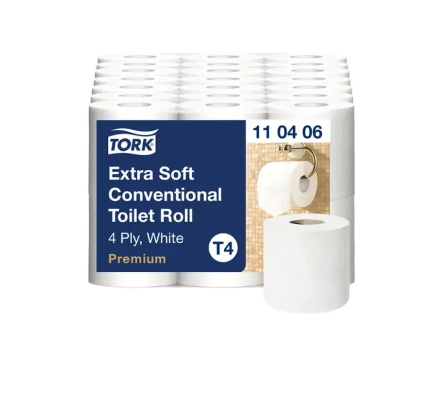 Toiletpapier T4 Premium 4-laags 150 vel wit - 110406