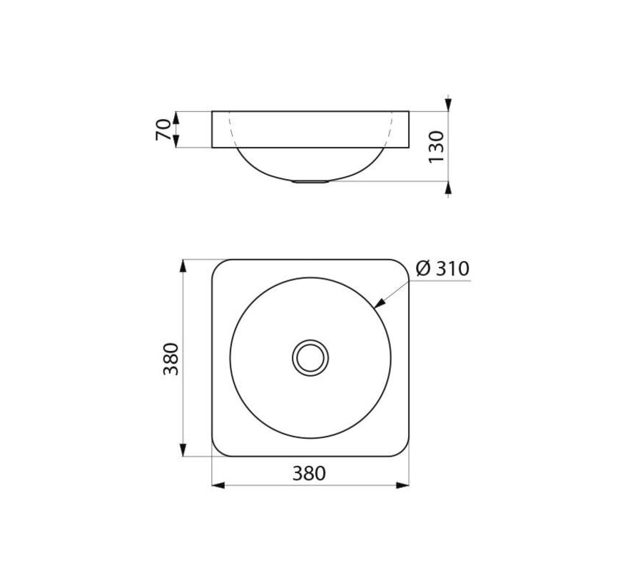 QUADRA countertop washbasin