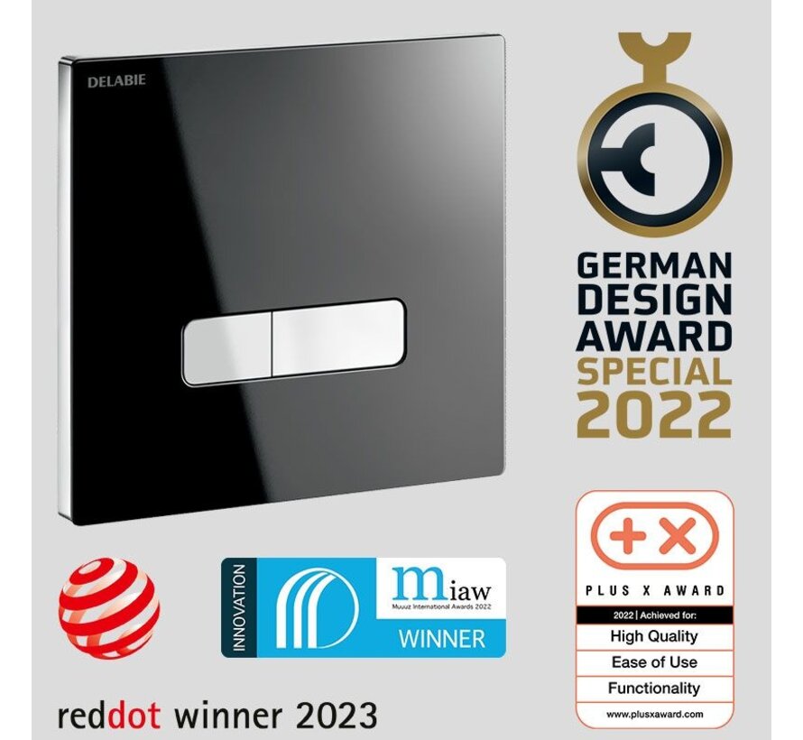 TEMPOFLUX 3 bedieningsplaat voor WC – zwart